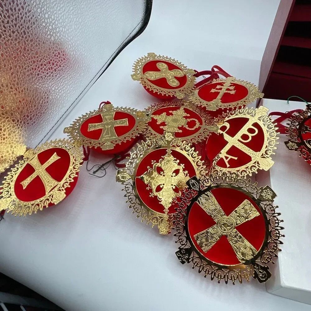 Vintage The First Vatican Christmas Ornament Collection. Complete set original b
